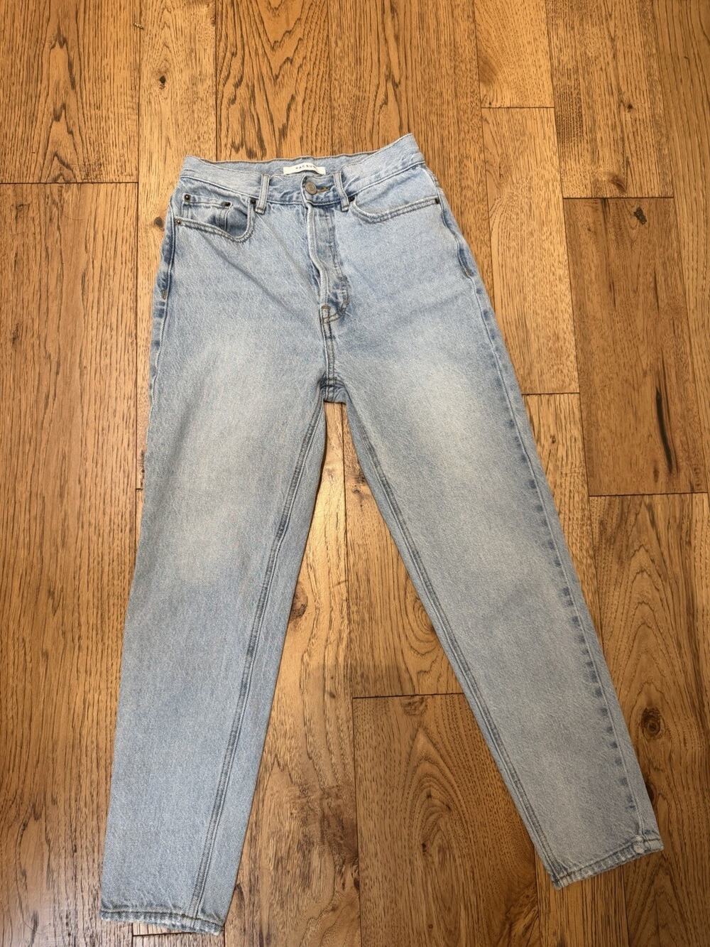 Pacsun Women 25 Ultra High Rise Slim Jeans Light Wash Button Fly 100% Cotton
